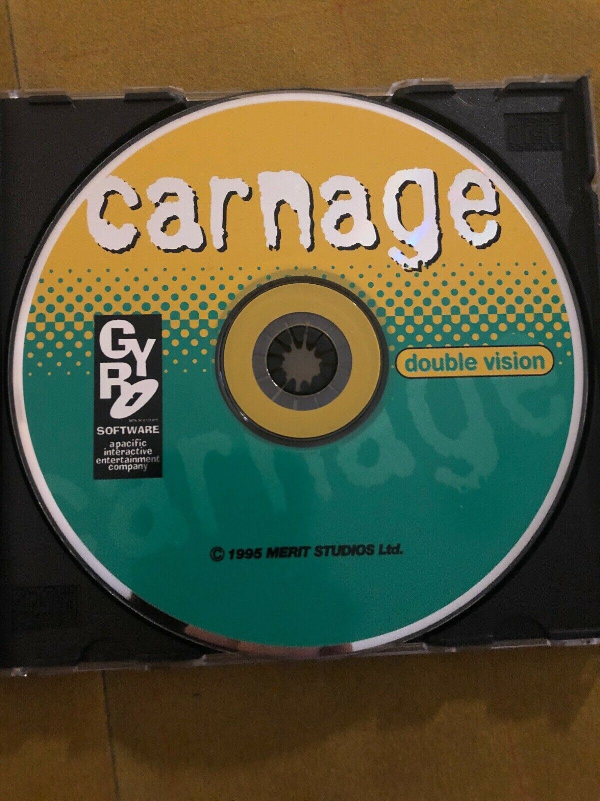 **RARE** Carnage PC game 1995 CD-ROM Vintage Overhead Micro Machines Racing Game