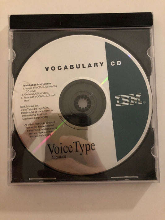 **RARE** IBM VoiceType Dictation CD-ROM Vocabulary CD IBM PC DOS