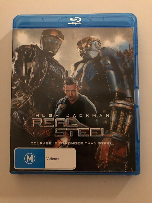 Real Steel (Blu-ray, 2011) Hugh Jackman, Dakota Goyo, Evangeline Lilly. Region B