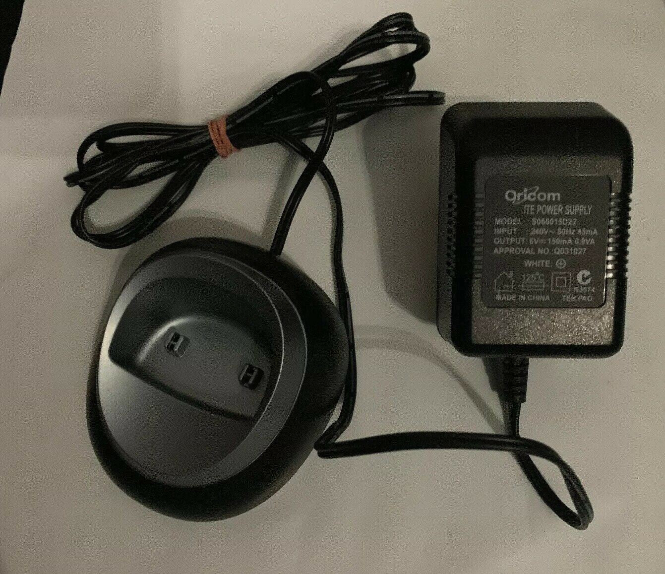 Oricom P80+1BK Base Charger Cordless Phone Charger & S060015D22 AC Adapter
