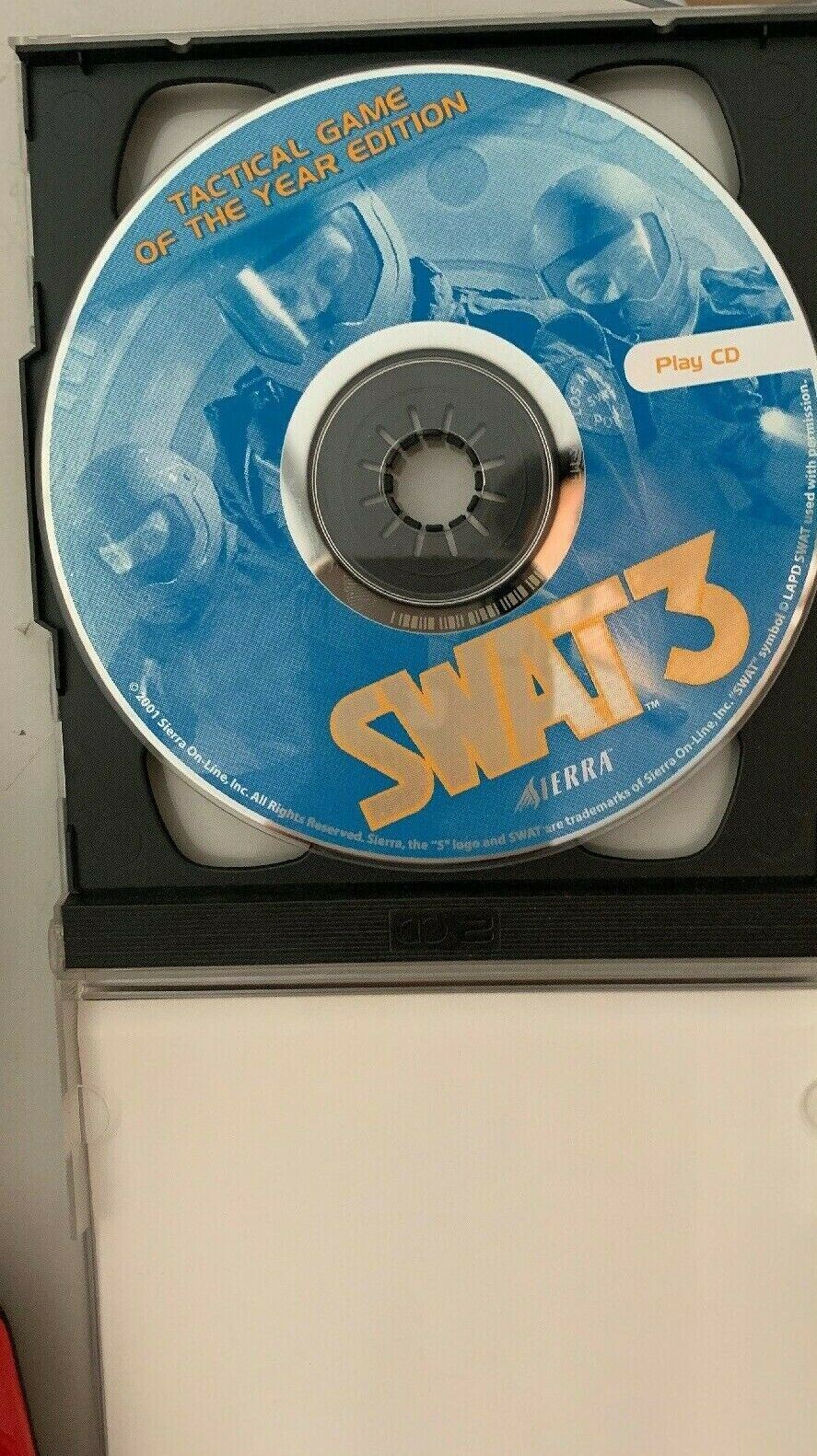 *RARE* Swat 3 With Advanced Tactics 2001 PC Cdrom 2-cd Set Sierra