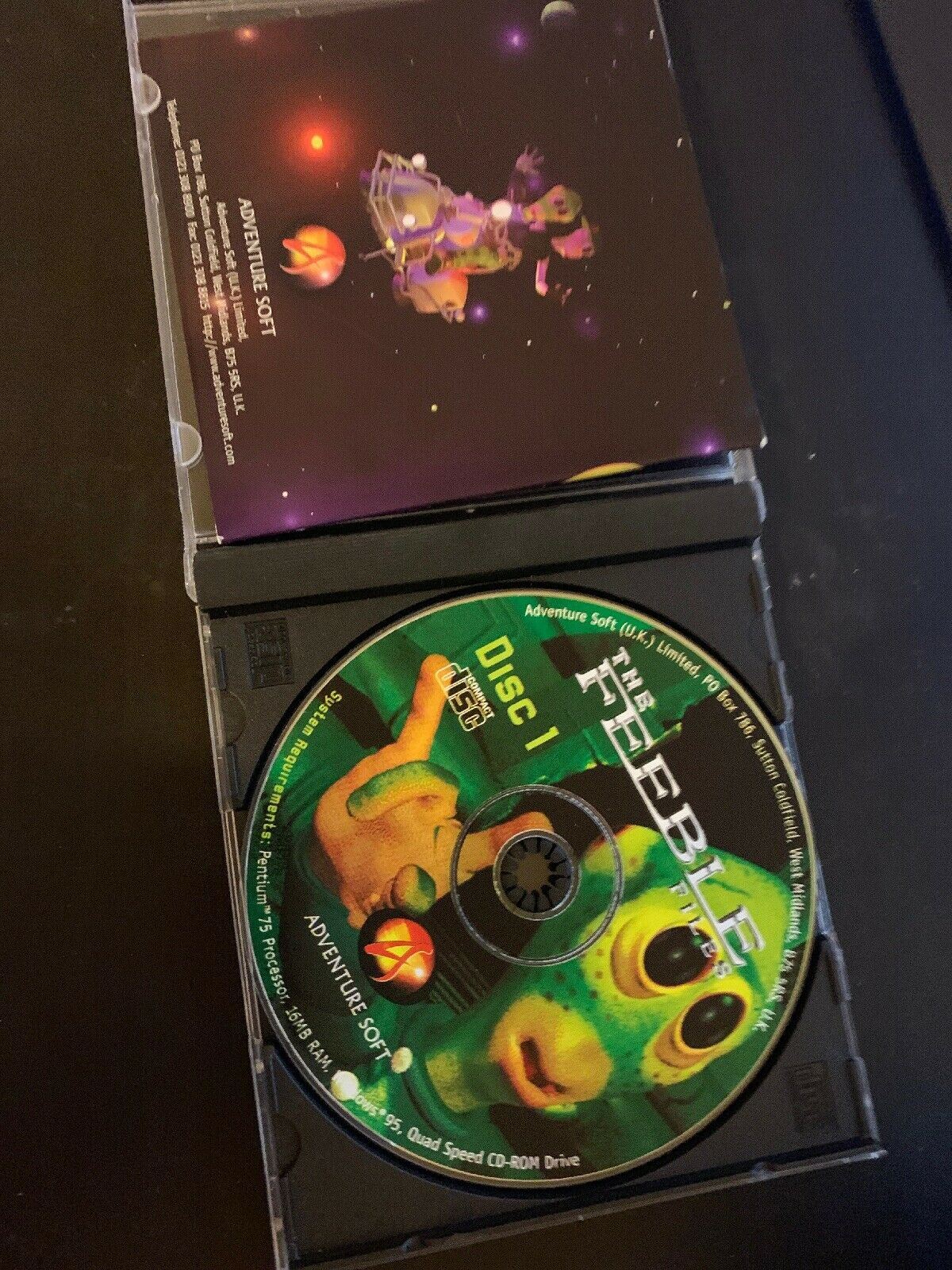 Simon Woodroffe's The Feeble Files PC Cdrom With Manual Vintage Adventure Game