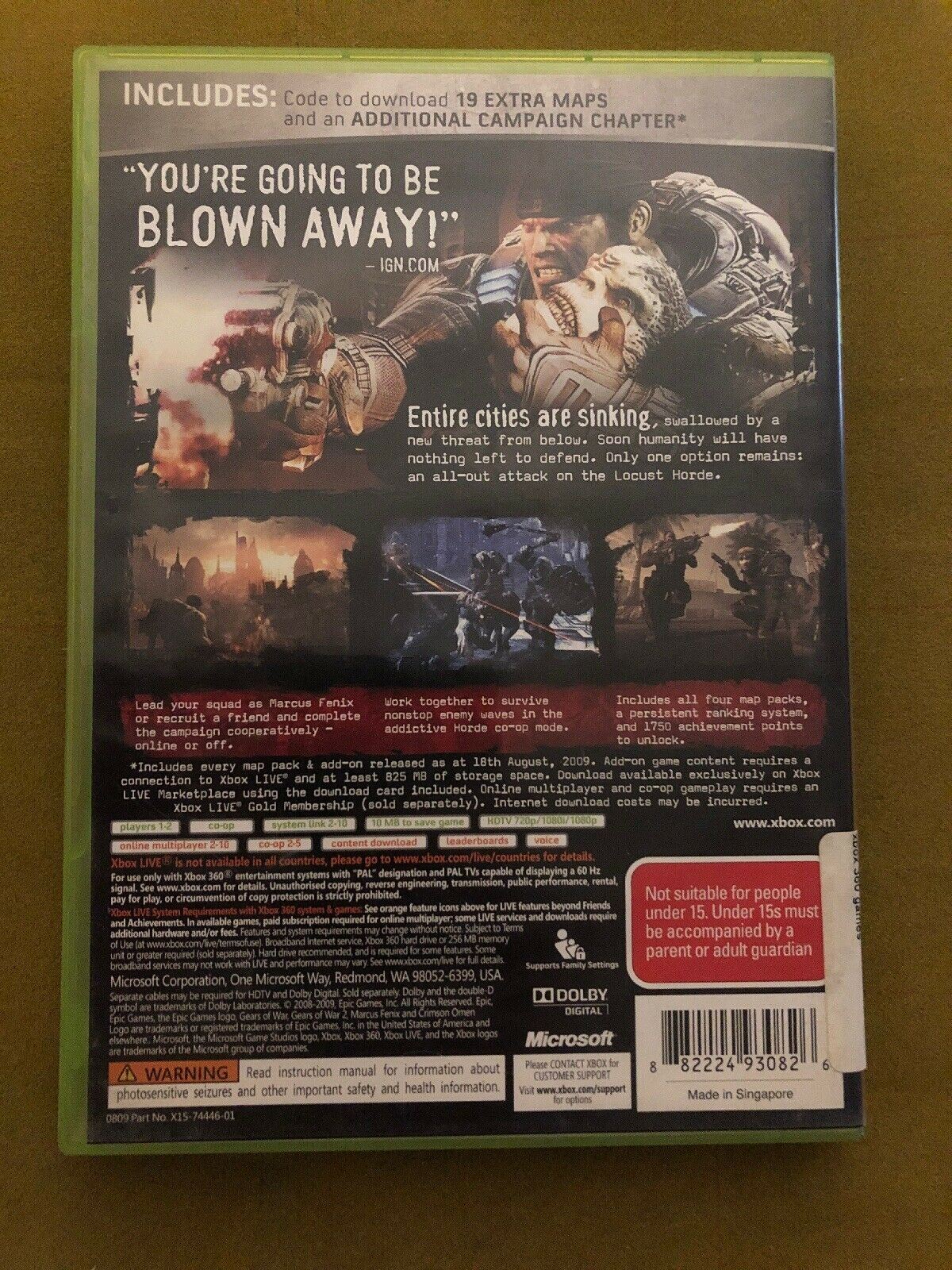 Gears of War 2: Game of the Year Edition - Microsoft Xbox 360 PAL Game