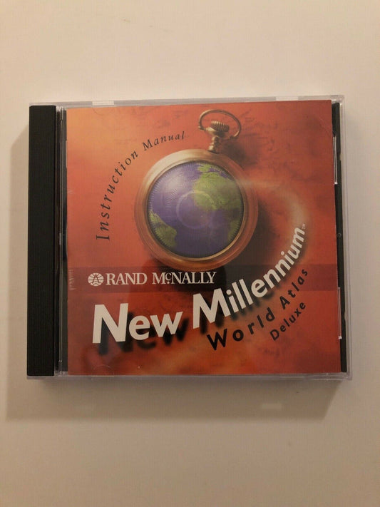 Rand McNally New Millennium World Atlas Deluxe Vintage Classic PC CD-ROM App