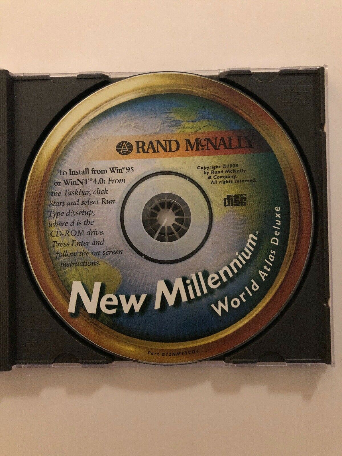 Rand McNally New Millennium World Atlas Deluxe Vintage Classic PC CD-ROM App