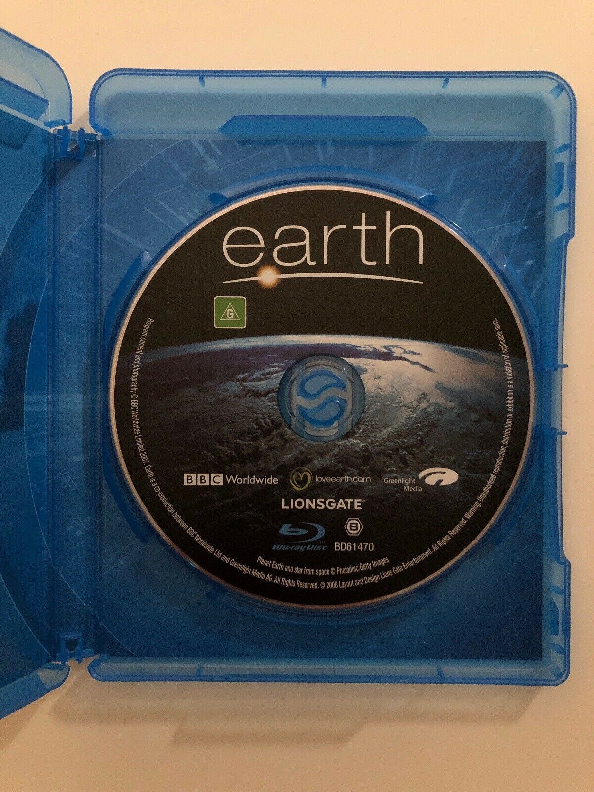 Earth (Blu-ray, 2008) High Definition Documentary. Region B