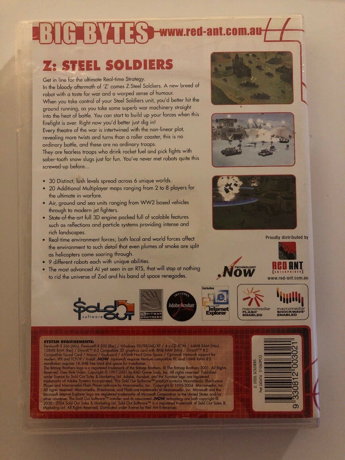 Z: STEEL SOLDIERS - PC CD ROM 2001 Vintage Classic RTS Bitmap Brothers –  Retro Unit