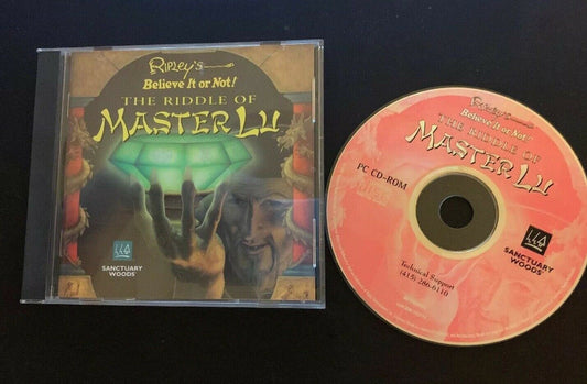 Ripley's Believe It Or Not! The Riddle Of Master Lu 1995 PC Cdrom with Manual