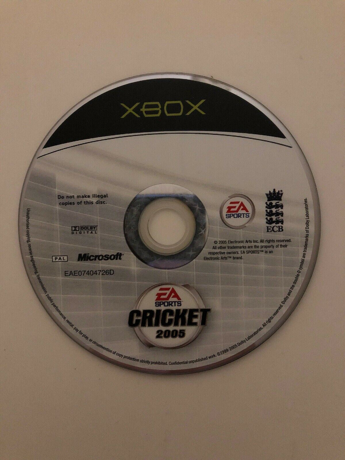 Cricket 2005 (Microsoft Xbox, 2005) Xbox Game - PAL Cricket Australia FREE POST