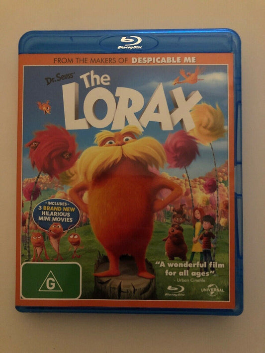 Dr. Seuss The Lorax (Blu-ray, 2012) with 3 bonus mini movies Family. Region B
