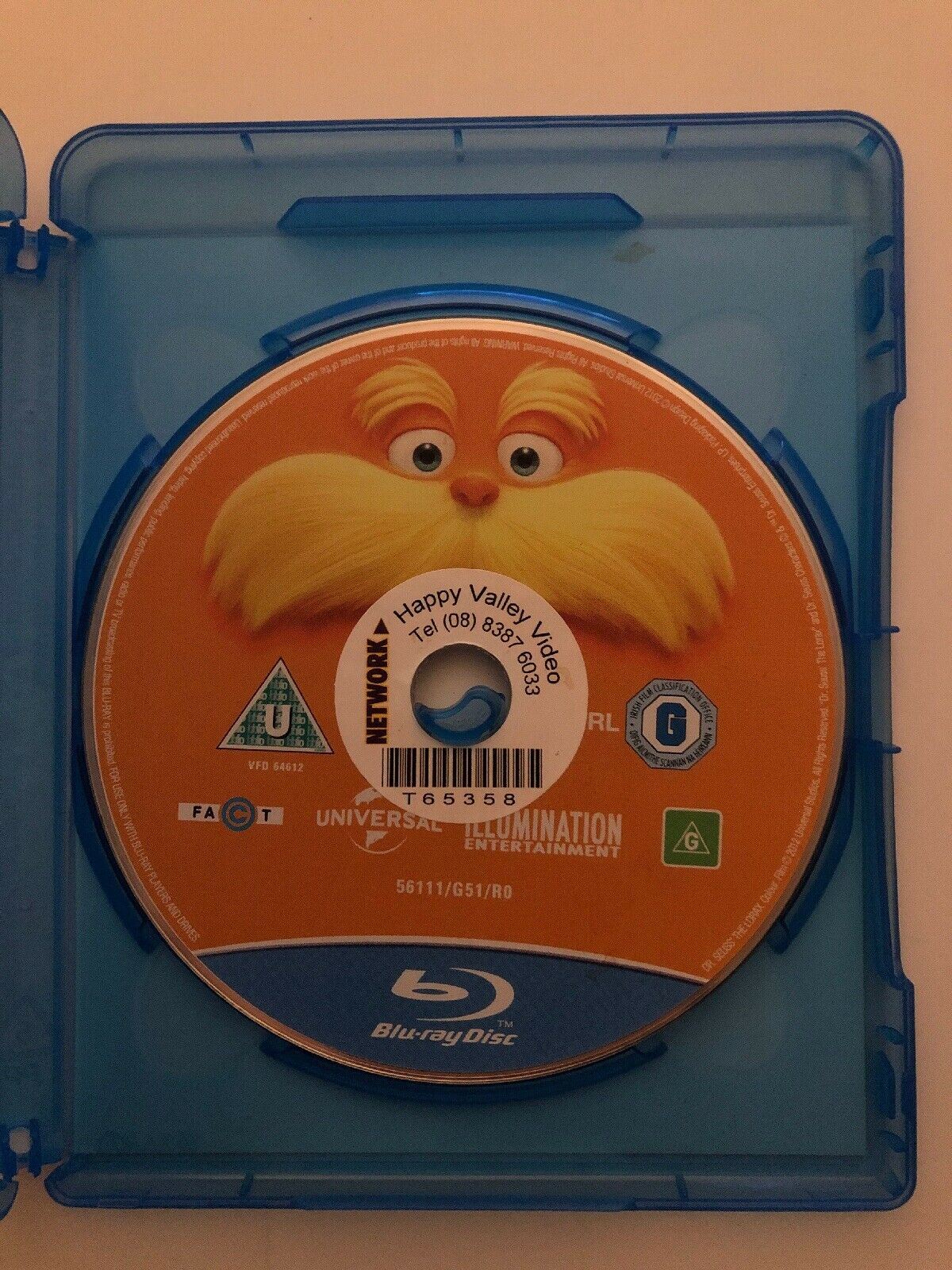 Dr. Seuss The Lorax (Blu-ray, 2012) with 3 bonus mini movies Family. Region B