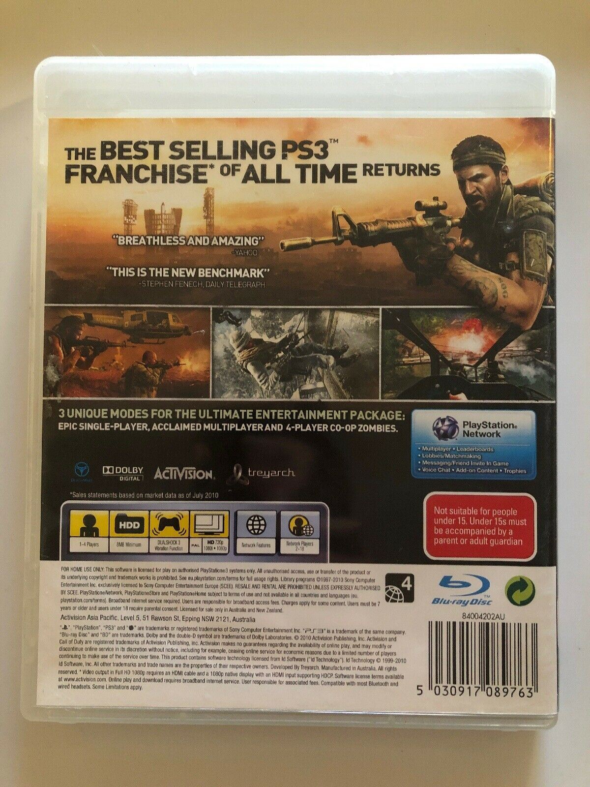 Call Of Duty Black Ops Sony PlayStation 3 PS3 GAME good condition FREE POSTAGE