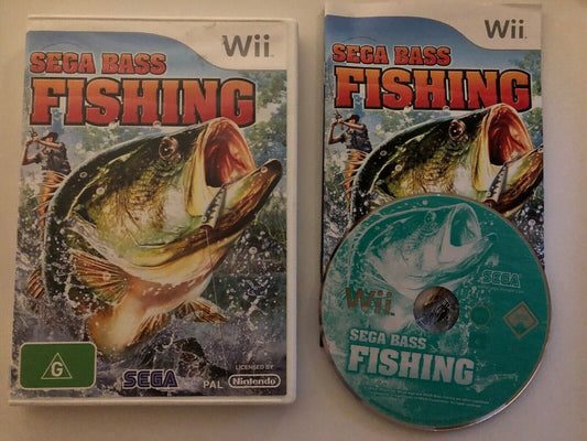 Nintendo Wii Game - SEGA BASS FISHING + Booklet Manual