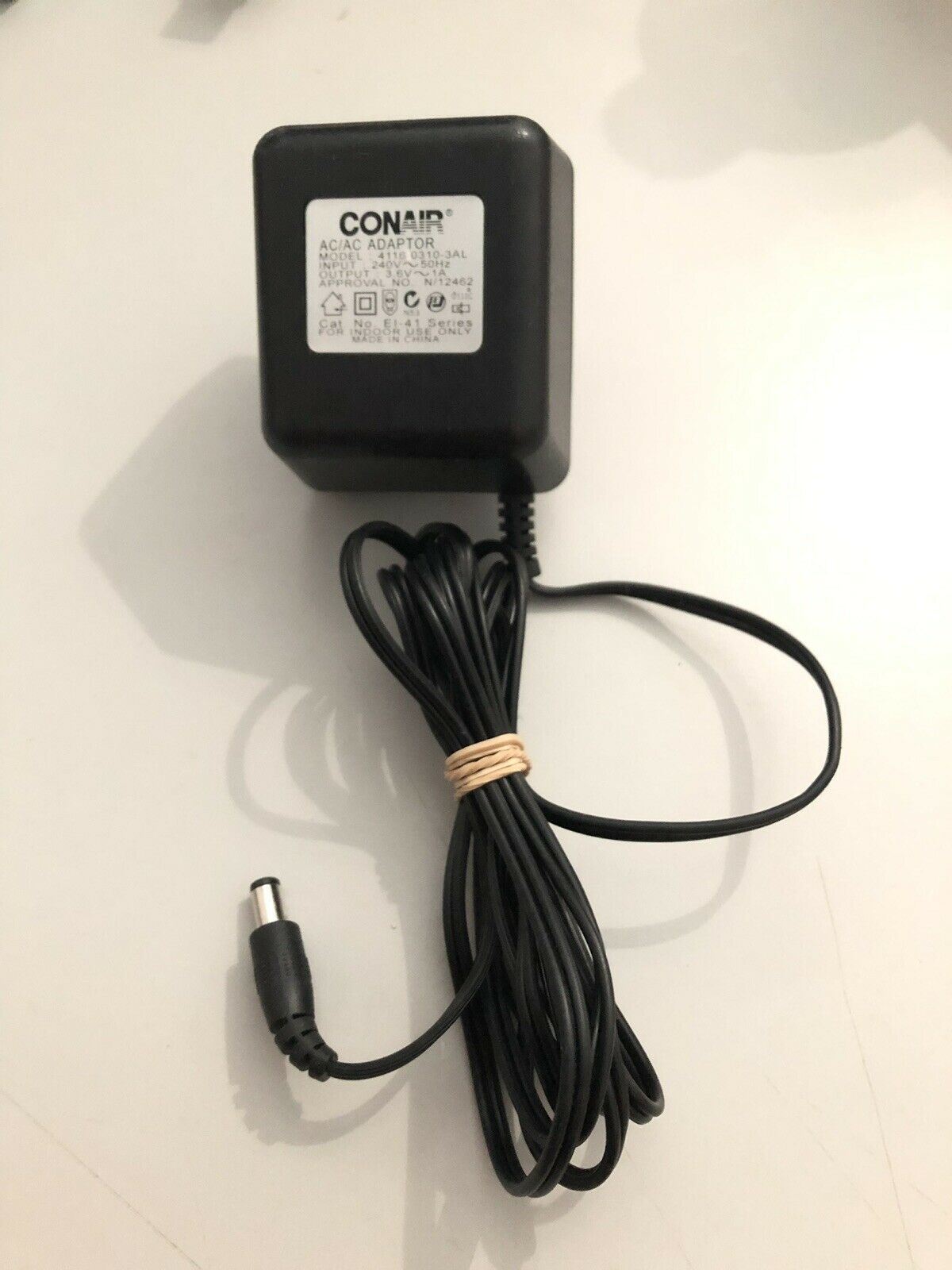 Genuine Original CONAIR AC Adapter 4116 0310-3AL 3.6V 1A EI-41 Series