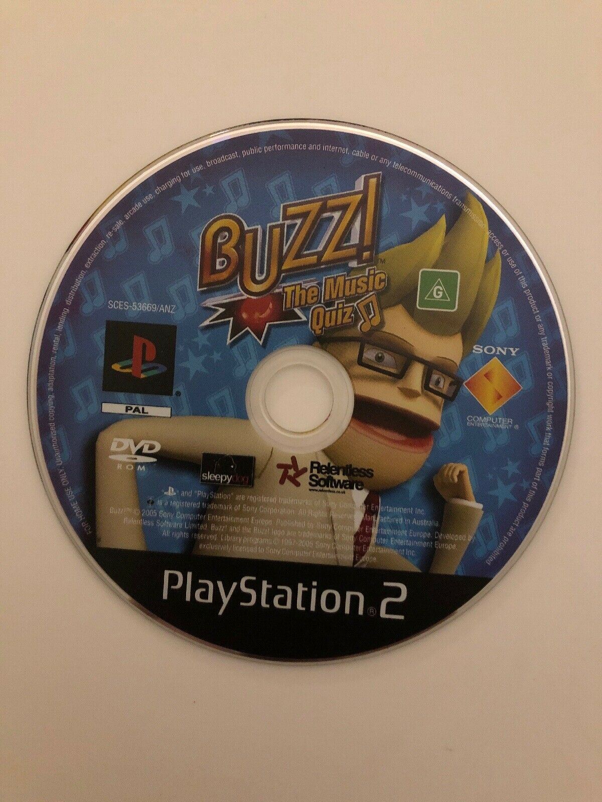 Buzz! The Music Quiz 🎶 - PLAYSTATION 2 PS2 - FREE POST * Complete with Manual