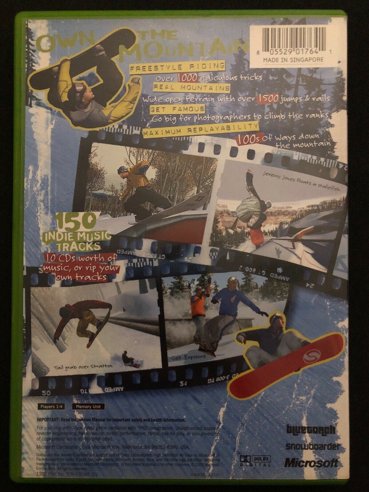 Amped: Freestyle Snowboarding - Microsoft Xbox PAL - Includes Manual