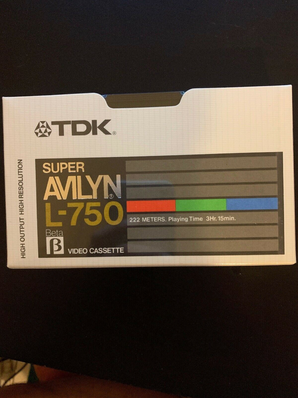 TDK Super Avilyn L-750 Beta Video Cassette *New And Sealed*
