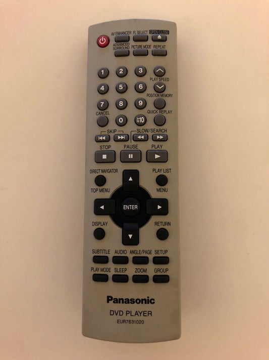 Genuine Panasonic EUR7631020 DVD Remote - DVDS24 DVDS27 DVDS27K DVDS27P DVDS27S