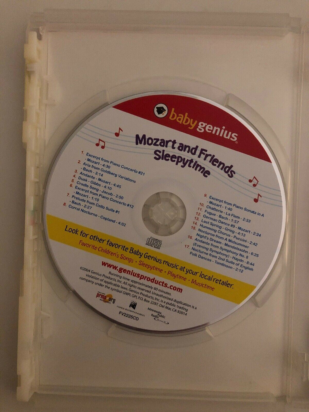 Baby Genius 0-36 Months Mozart And Friends Sleepytime DVD & Bonus CD