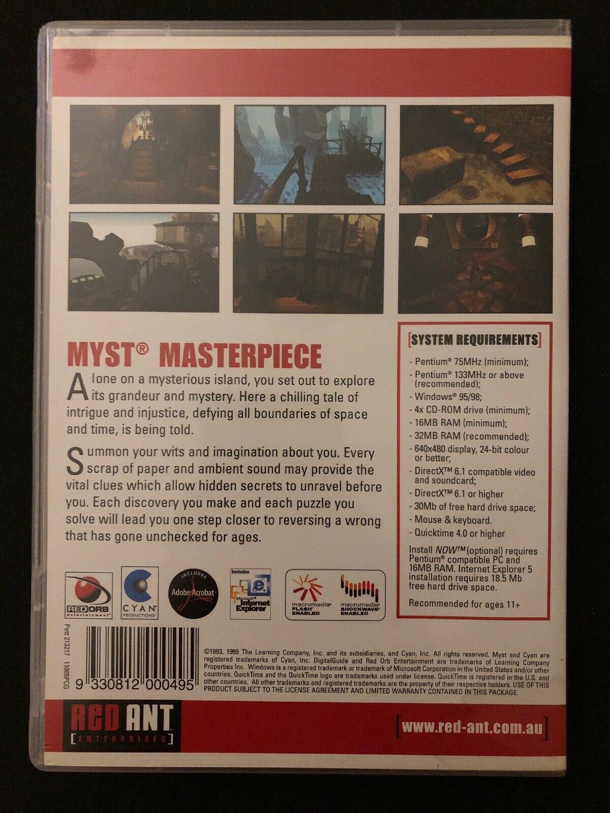 Myst: Masterpiece Edition - PC CD-ROM - Puzzle Adventure Game