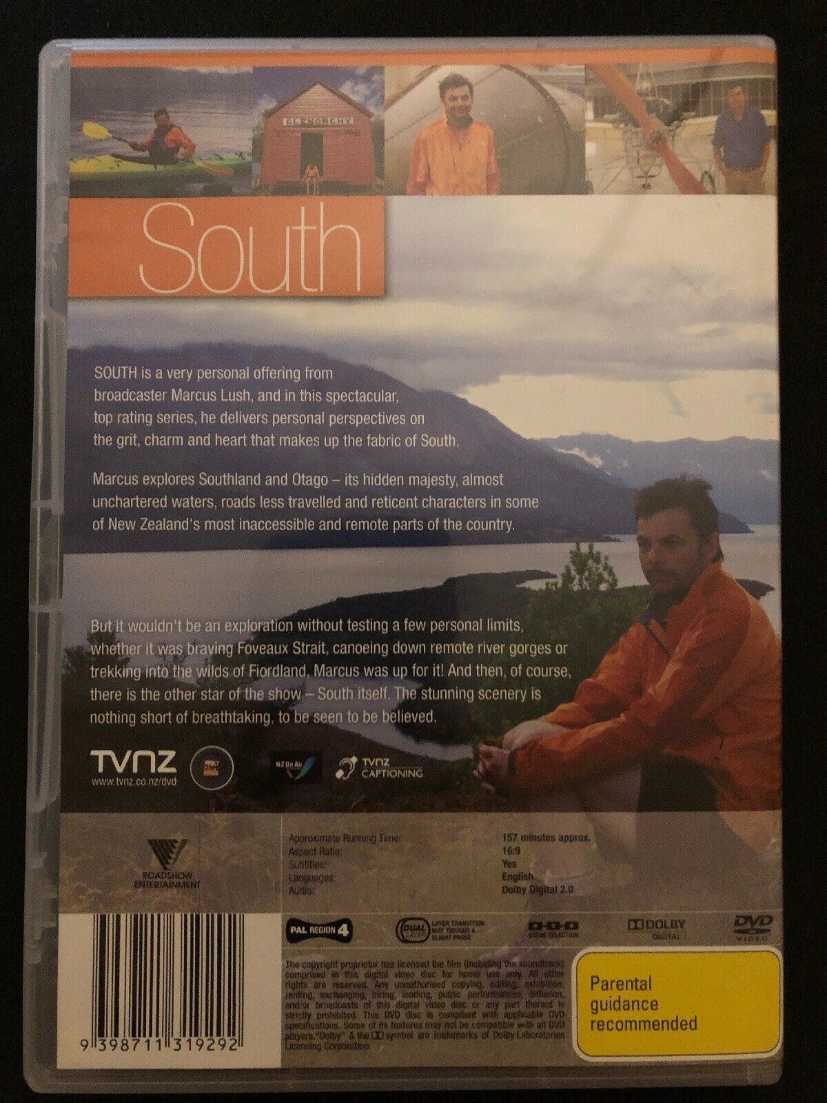 South (DVD, 2012) Marcus Lush - Exploring Otago and Trekking  Fiordland NZ