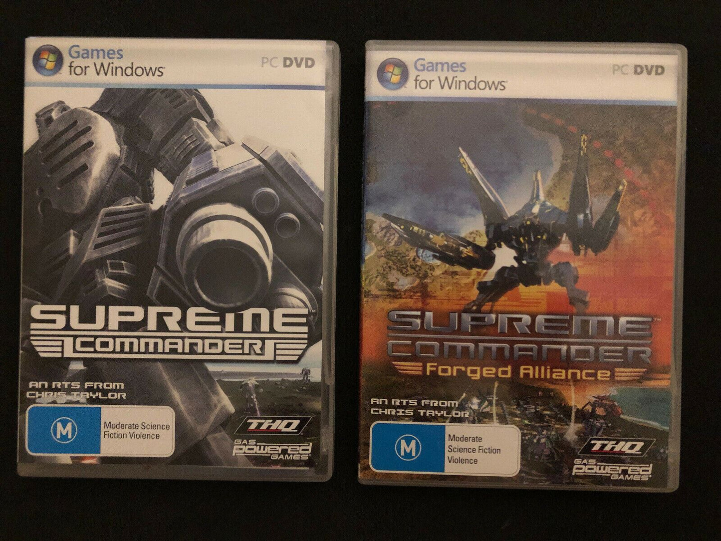 Supreme Commander 1 & 2 Forged Alliance RARE PC DVD-ROM Windows Strategy Game