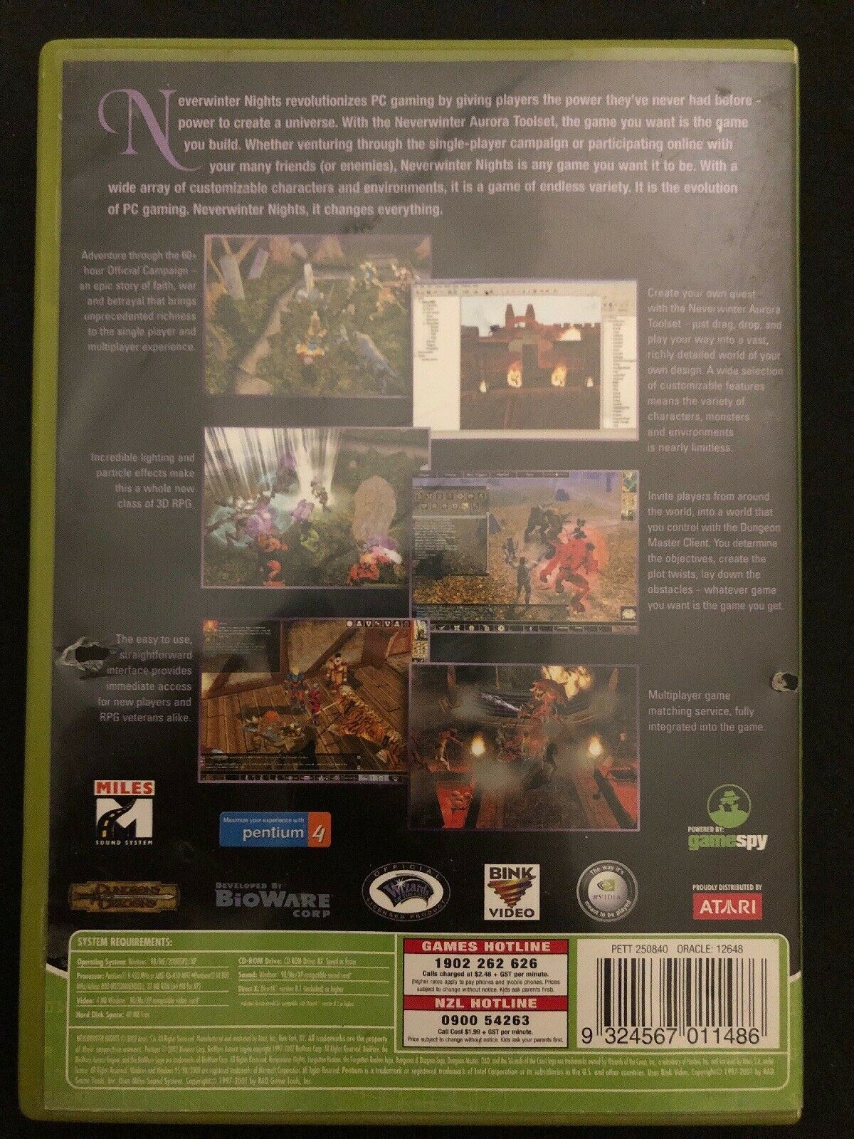 Neverwinter Nights - Forgotten Realms PC (2002, CD) Action Adventure RPG Game