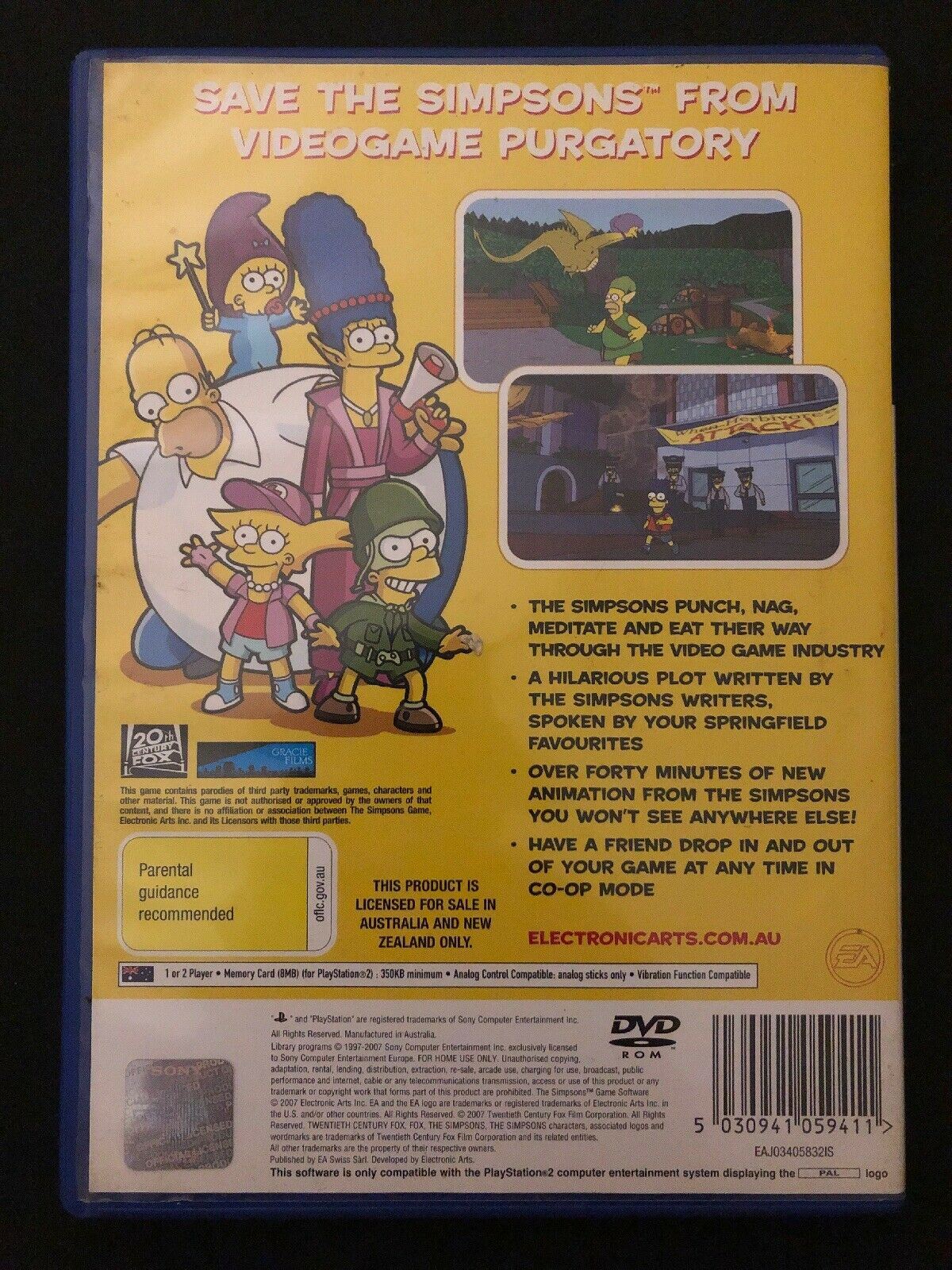 The Simpsons Game (PAL) - Sony PS2 PlayStation 2 Complete With Manual