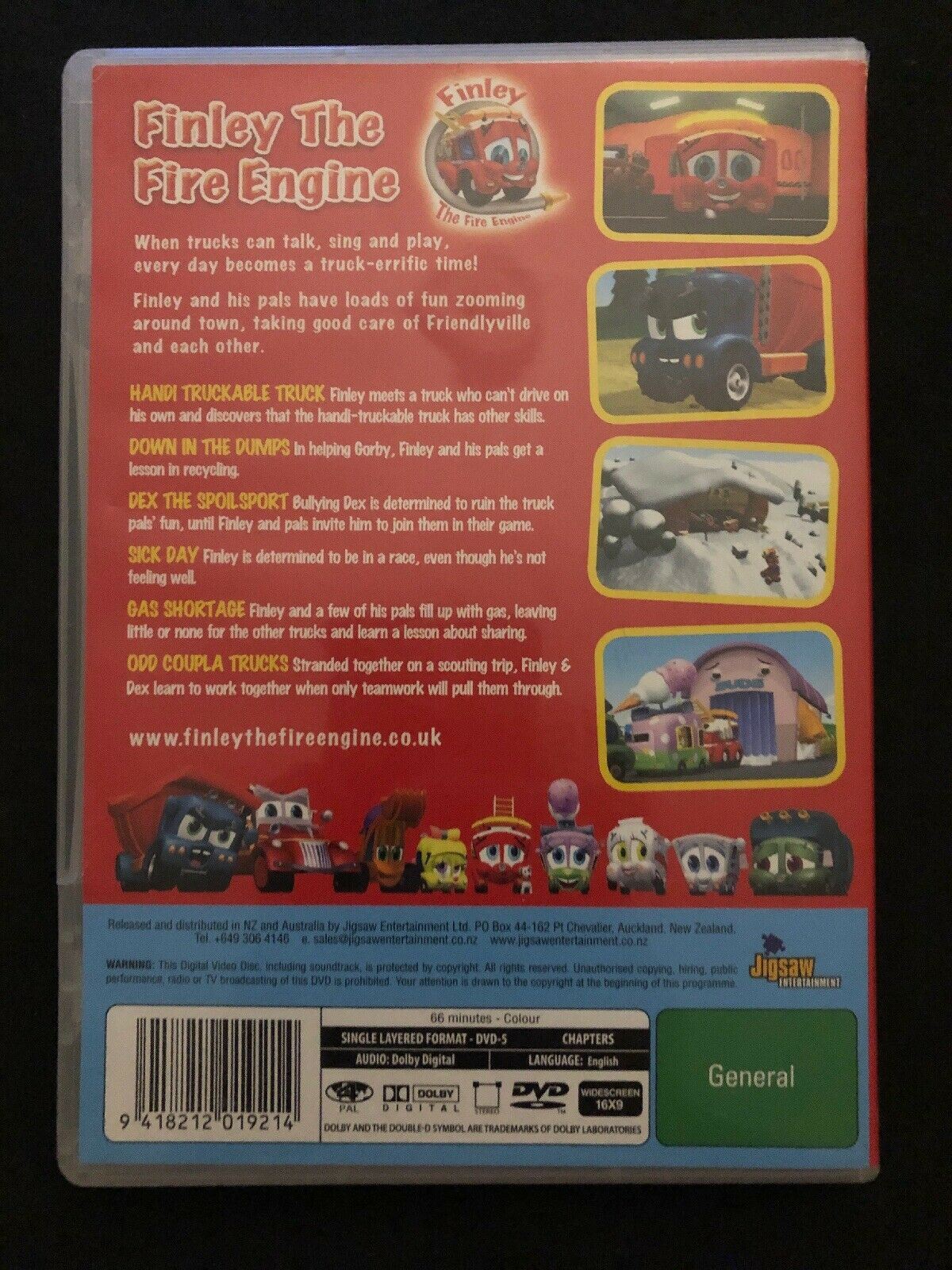 Finley The Fire Engine - Handi Truckable Truck (DVD) Region 4