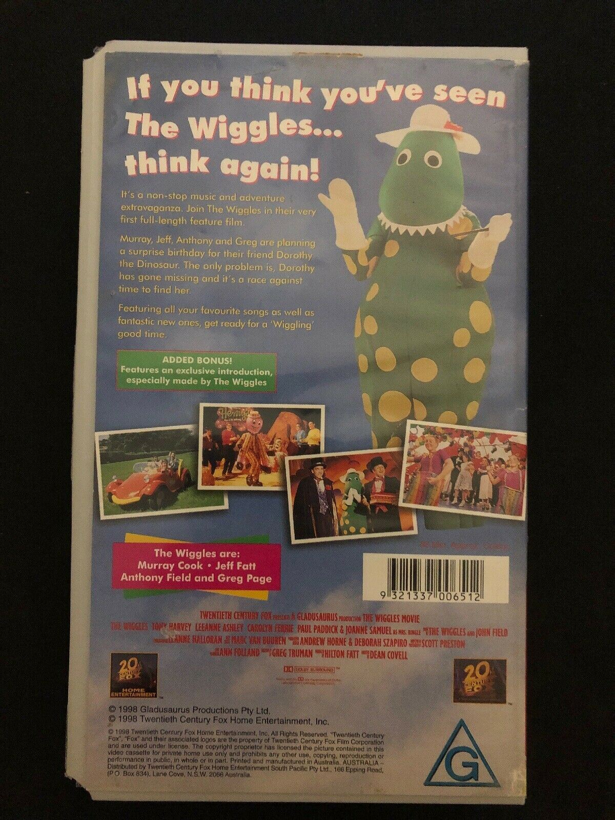 THE WIGGLES MOVIE - VHS Video Original line up