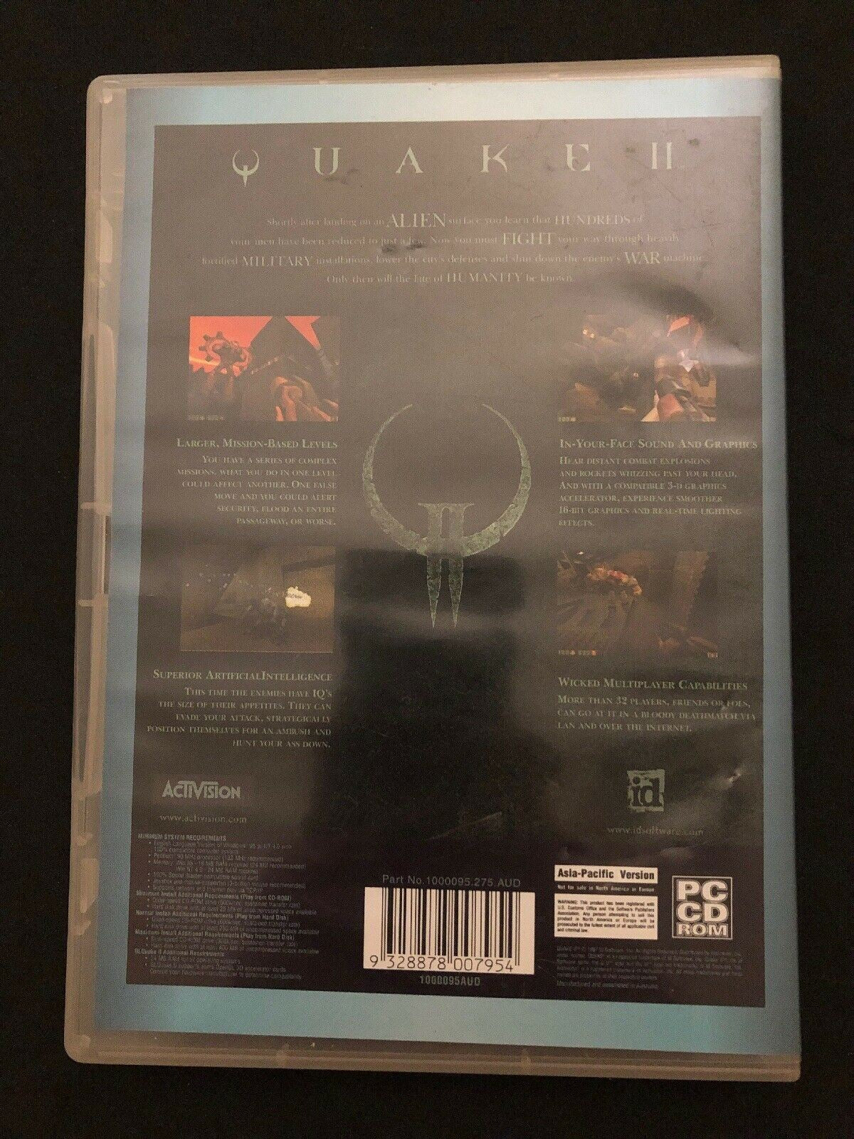 Quake II 2 PC CD ROM Asia Pacific Version