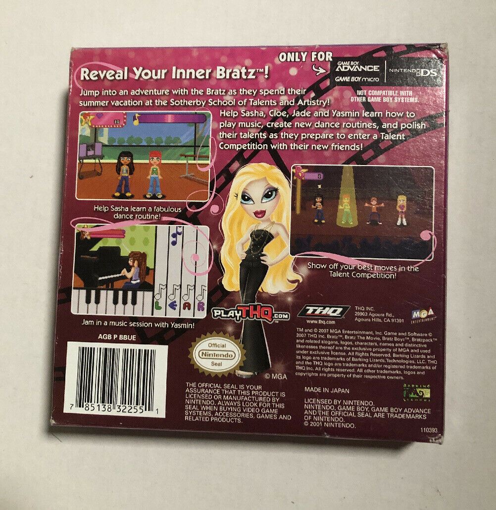 Bratz the Movie - Nintendo Gameboy Advance Game! Complete Box With Manual