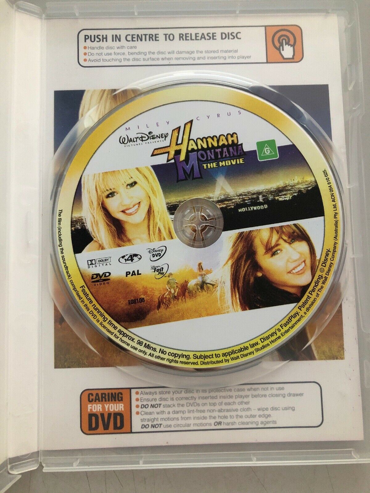 Hannah Montana - The Movie (DVD, 2009) Miley Cyrus, Taylor Swift,Billy Ray Cyrus
