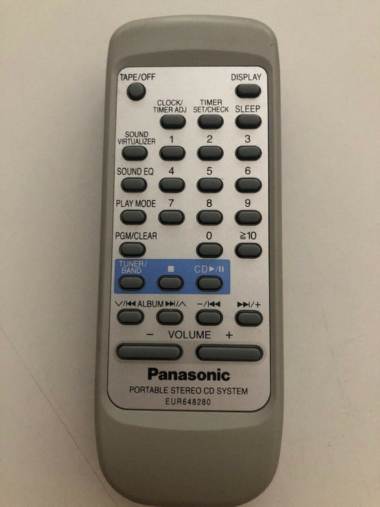 Genuine Panasonic EUR648280 Remote Control For Portable Stereo System