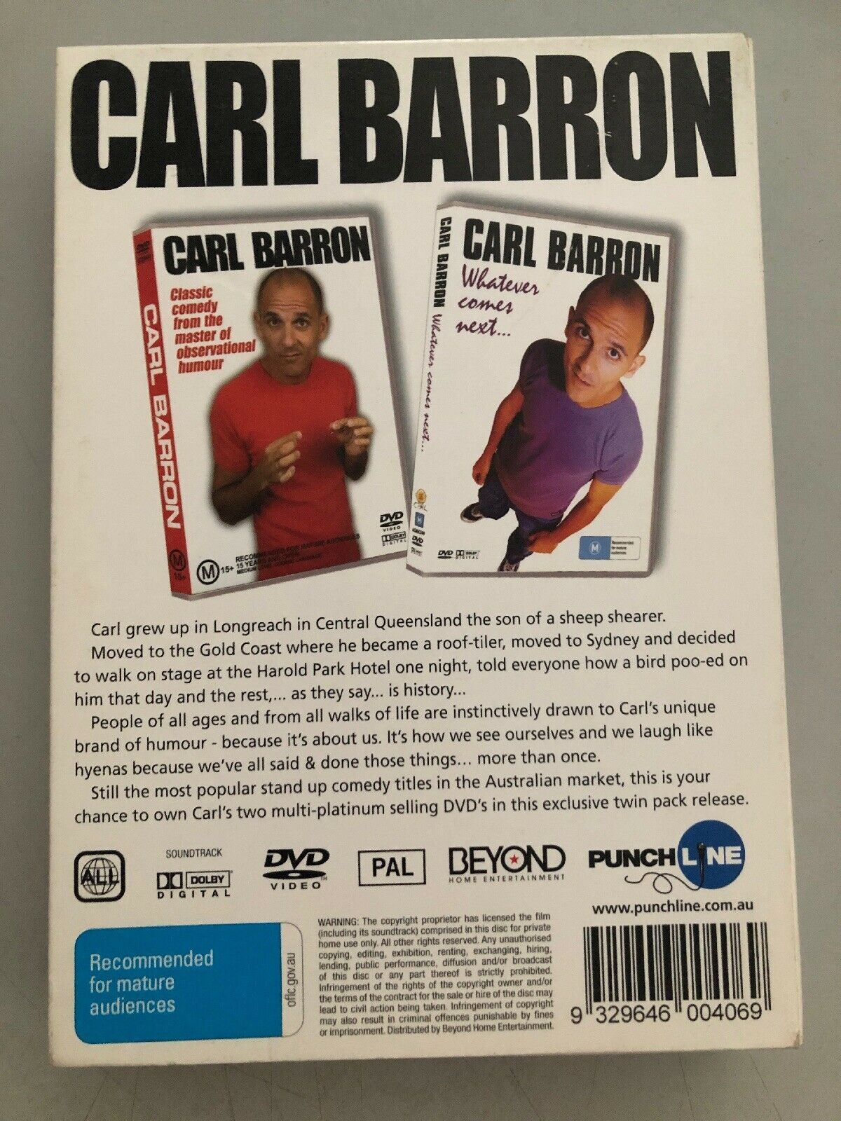 Carl Barron - Live / Whatever Comes Next (DVD) Region 4