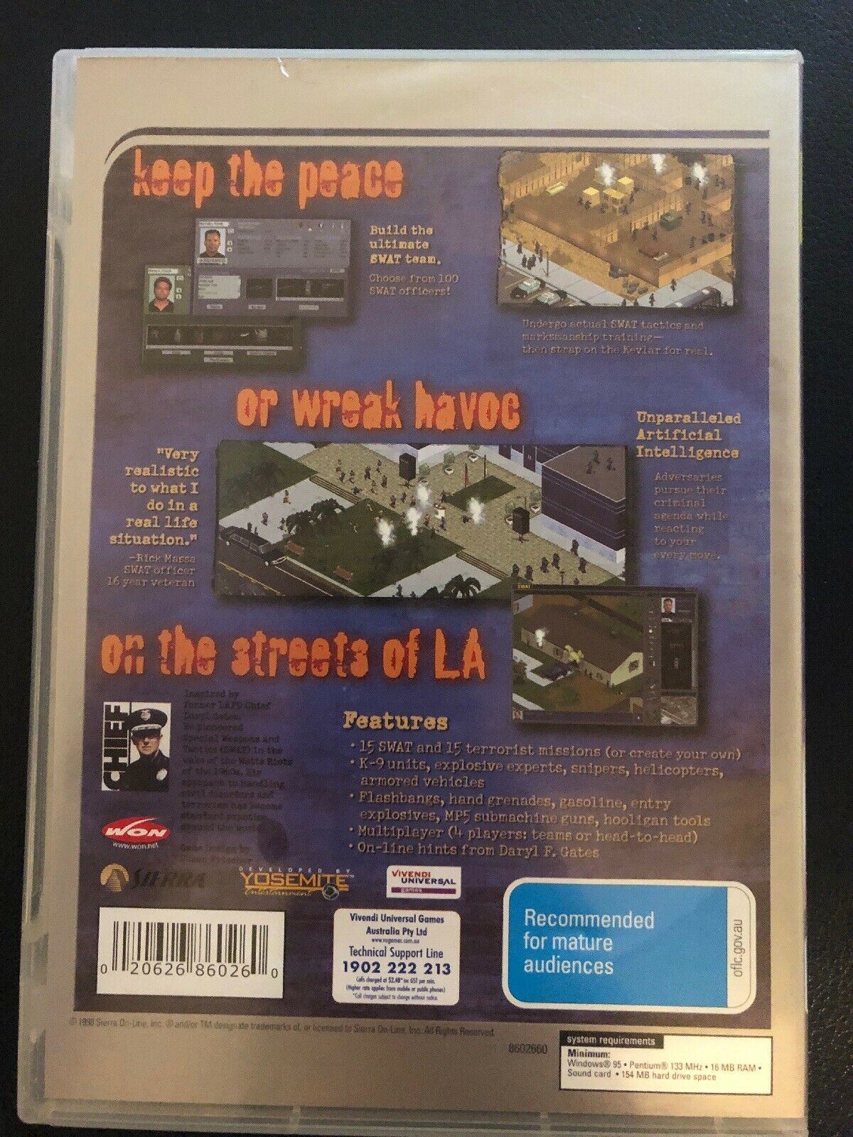 Police Quest: SWAT 2 -  PC Windows CD Real-time Tactics & Police Simulation Game