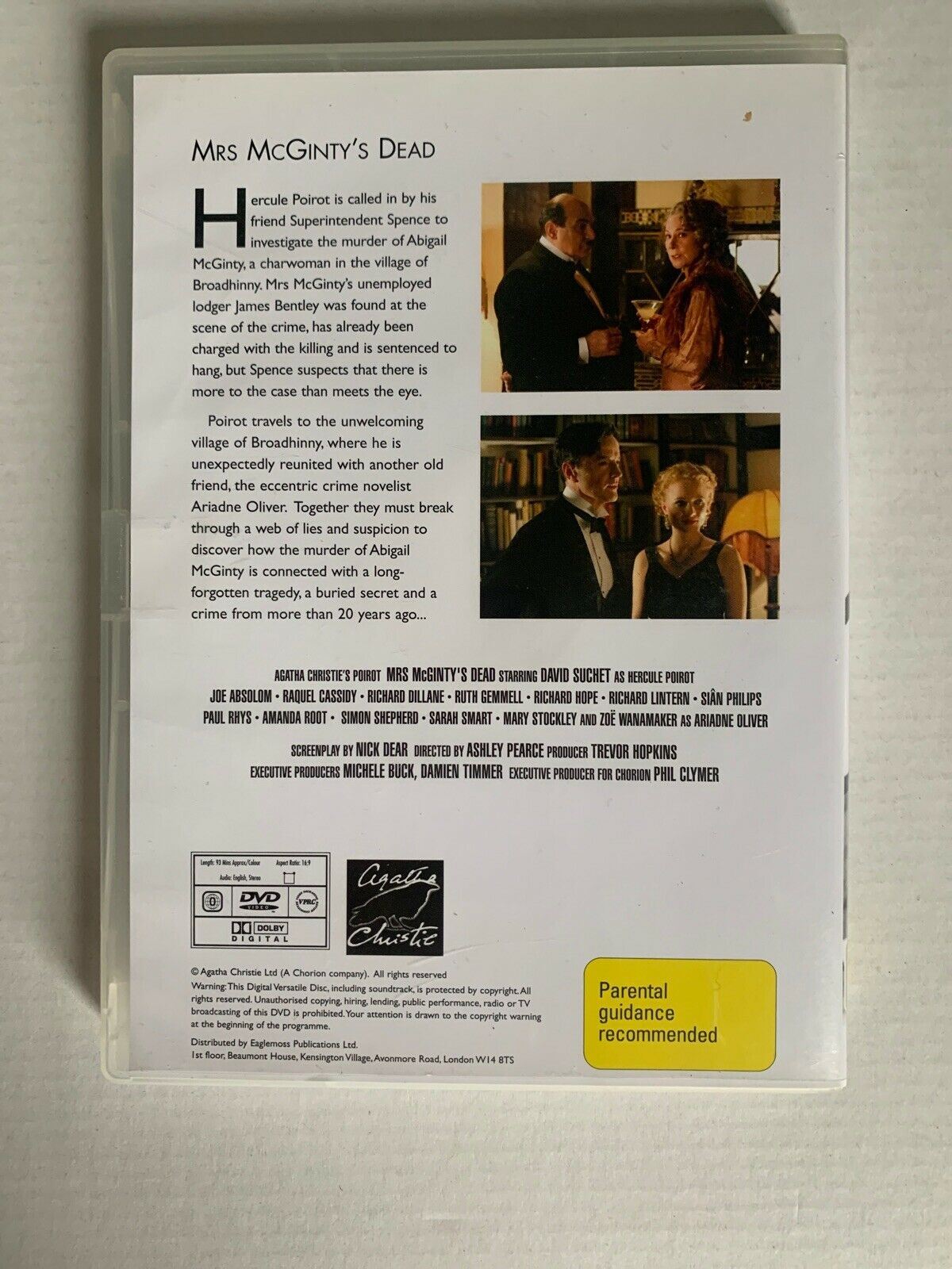 The Agatha Christie Film Collection - Mrs McGinty's Dead (DVD, 1989) Region Free