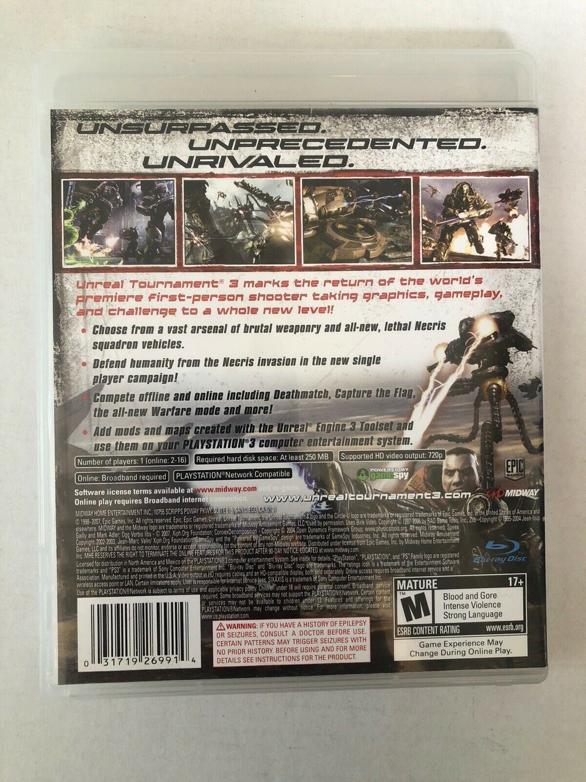 Unreal Tournament III (3) - Sony PS3 PAL