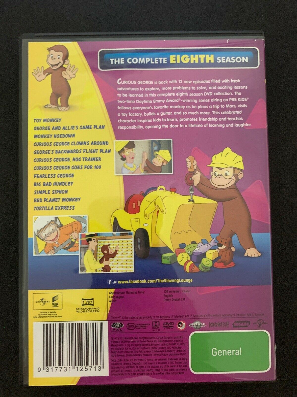 Curious George Season 8 Series Eight DVD Region 4