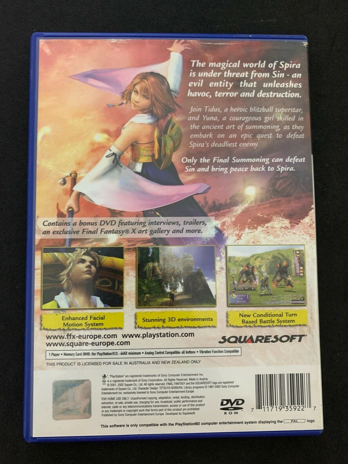 FINAL FANTASY X - Sony PLAYSTATION 2 PS2 Square RPG Game