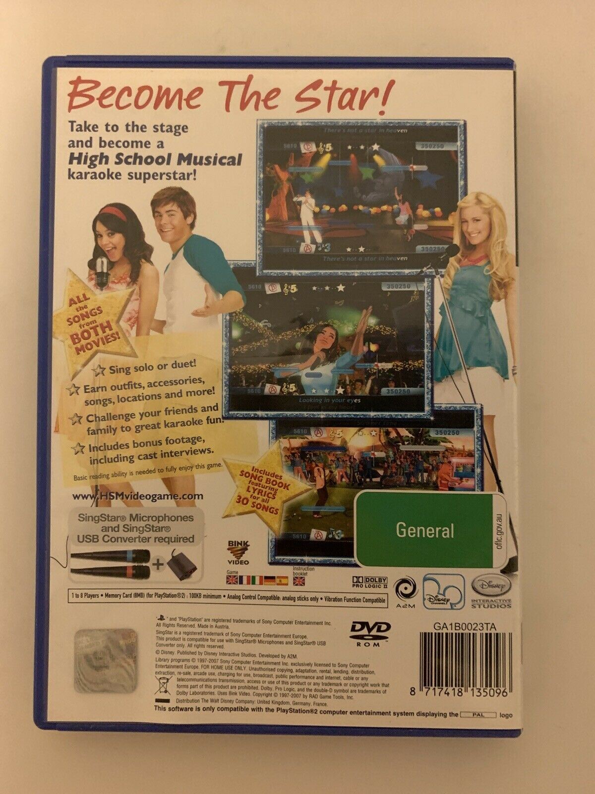 Disney Sing It: High School Musical PlayStation 2 PS2 SingStar & Microphone