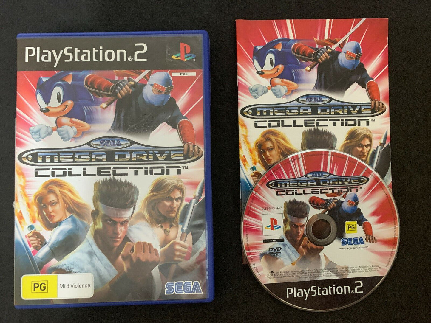 SEGA Mega Drive Collection (Sony PlayStation 2, 2007) with Manual