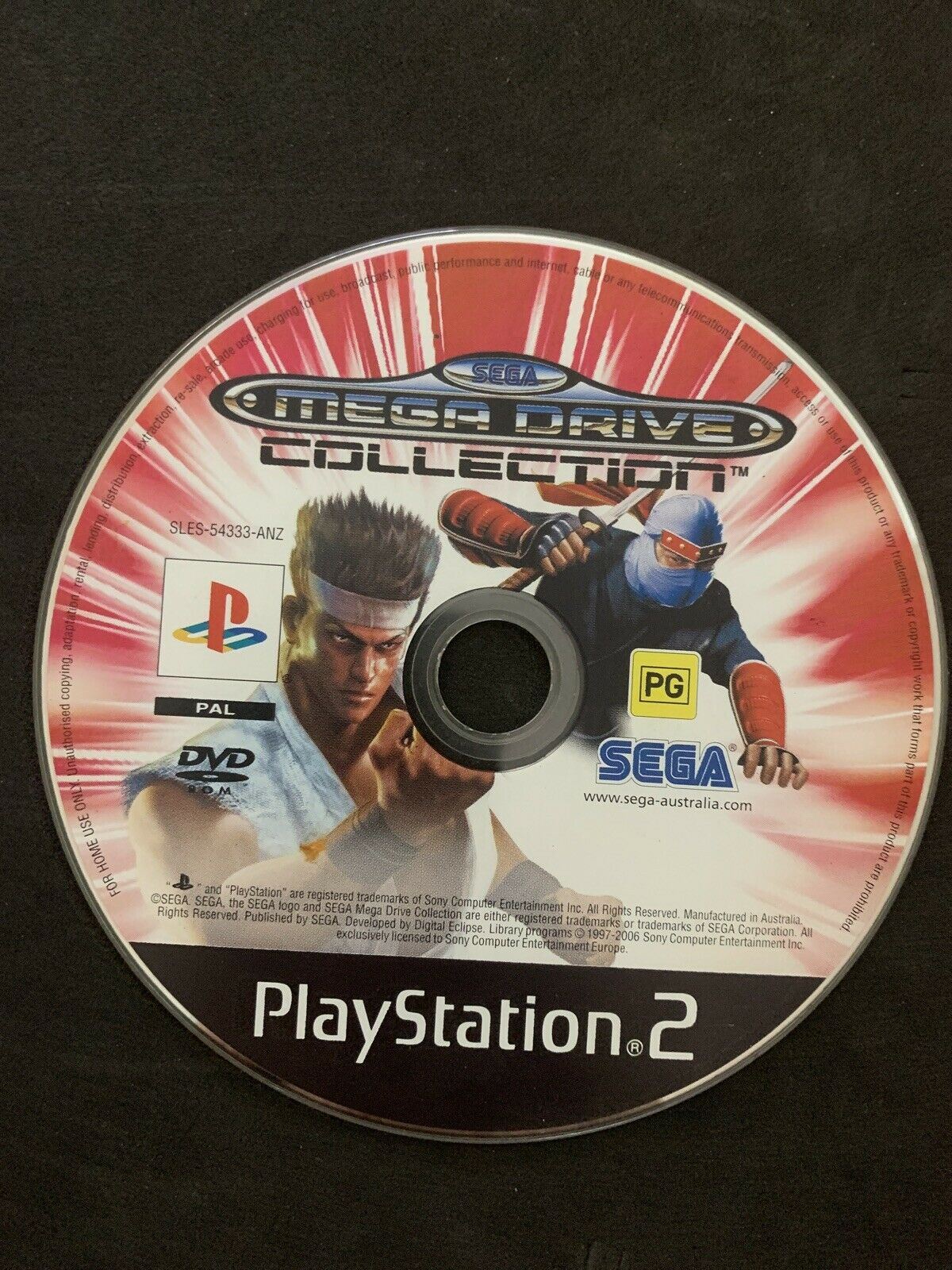 SEGA Mega Drive Collection (Sony PlayStation 2, 2007) with Manual