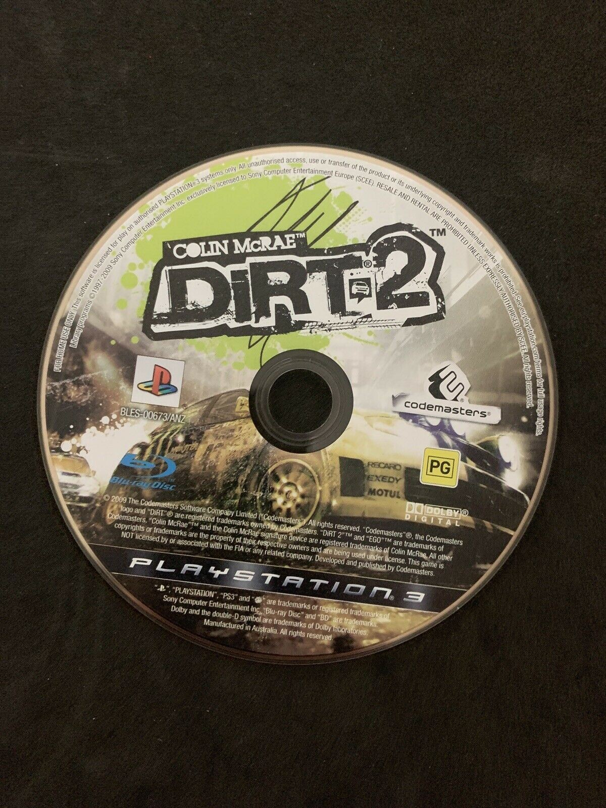 Colin McRae Dirt 2 PS3 with Manual