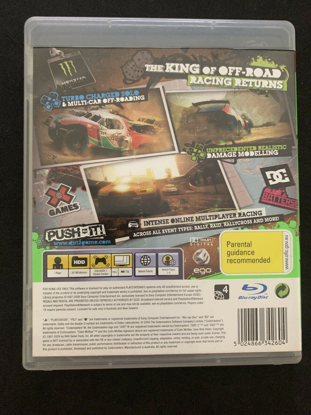 Colin McRae Dirt 2 PS3 with Manual