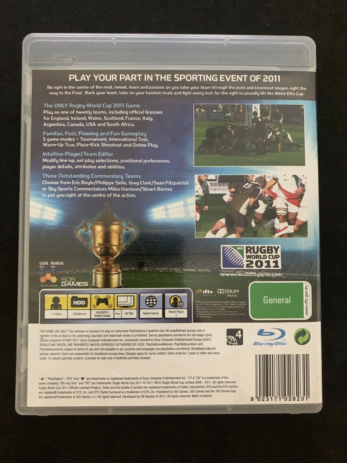 Rugby World Cup 2011 - Sony Playstation 3 PS3 - Includes Manual