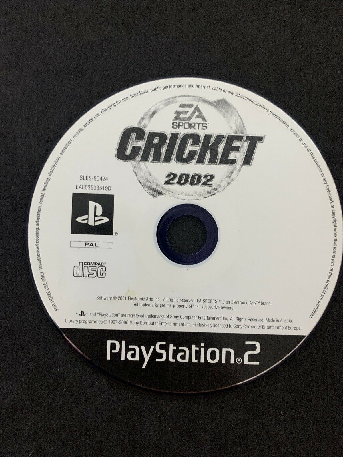 EA Sports Cricket 2002 - Playstation 2 Game with Manual