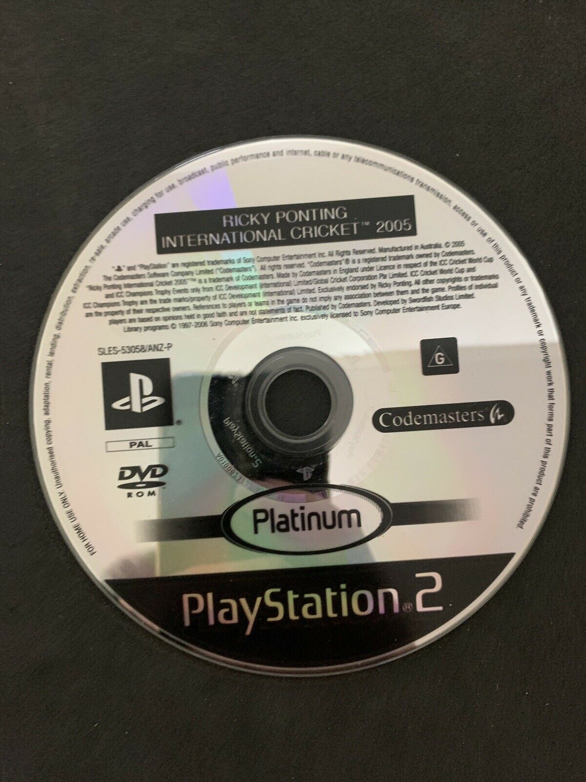 Ricky Pointing Cricket 2005 - Sony PlayStation 2 PS2 - Complete with Manual PAL