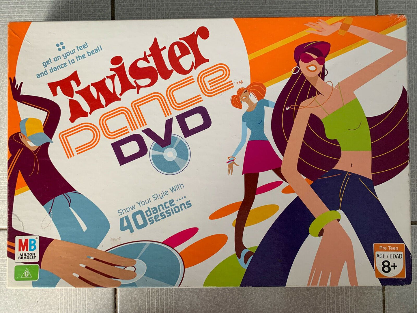 Milton Bradley Twister Dance DVD with 4 Mats and 40 Dance Instructions