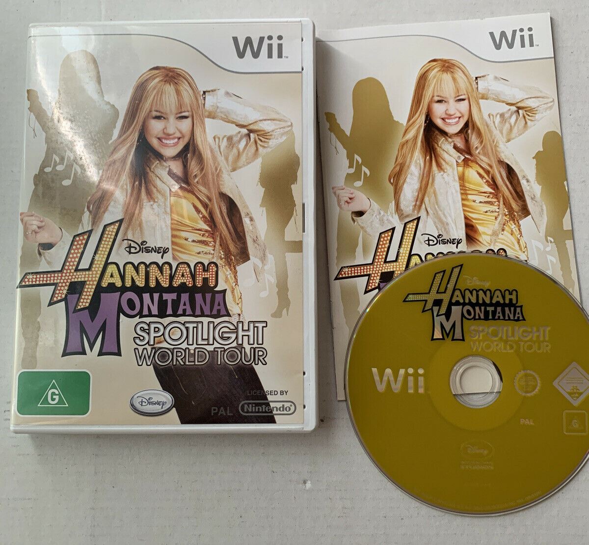 Hannah Montana Spotlight World Tour Nintendo Wii PAL Wii U With Manual